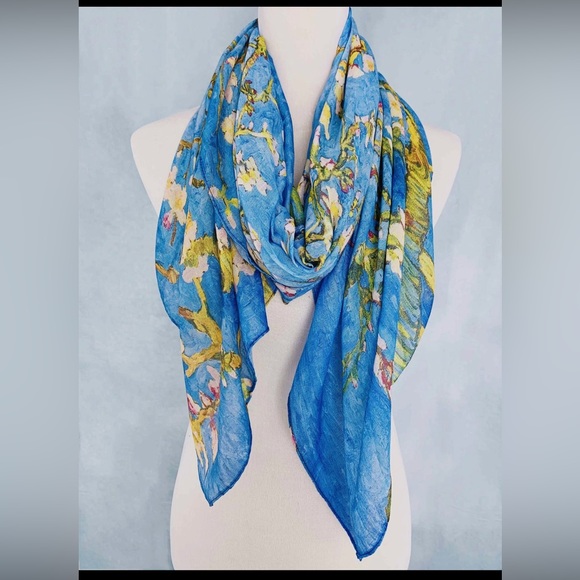 Accessories - NEW Blue-Multi Cherry Blossom Scarf